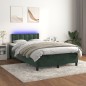 vidaXL Boxspringbett mit Matratze & LED Dunkelgrün 120x200 cm Samt vidaXL Boxspringbett mit Matratze & LED Dunkelgrün 120x200 cm Samt