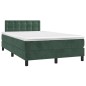 vidaXL Boxspringbett mit Matratze & LED Dunkelgrün 120x200 cm Samt vidaXL Boxspringbett mit Matratze & LED Dunkelgrün 120x200 cm Samt