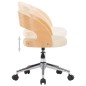 Drehbare Esszimmerstühle 2 Stk. Creme Bugholz und Kunstleder Drehbare Esszimmerstühle 2 Stk. Creme Bugholz und Kunstleder