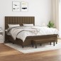 vidaXL Boxspringbett mit Matratze Dunkelbraun 160x200 cm Stoff vidaXL Boxspringbett mit Matratze Dunkelbraun 160x200 cm Stoff