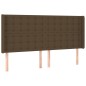 vidaXL Boxspringbett mit Matratze & LED Dunkelbraun 160x200 cm Stoff vidaXL Boxspringbett mit Matratze & LED Dunkelbraun 160x200 cm Stoff