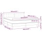 vidaXL Boxspringbett mit Matratze Dunkelbraun 160x200 cm Stoff vidaXL Boxspringbett mit Matratze Dunkelbraun 160x200 cm Stoff