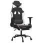 vidaXL Gaming-Stuhl mit Fußstütze Schwarz und Weiß Kunstleder vidaXL Gaming-Stuhl mit Fußstütze Schwarz und Weiß Kunstleder