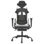 vidaXL Gaming-Stuhl mit Fußstütze Schwarz und Weiß Kunstleder vidaXL Gaming-Stuhl mit Fußstütze Schwarz und Weiß Kunstleder