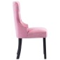 Esszimmerstühle 6 Stk. Rosa Samt Esszimmerstühle 6 Stk. Rosa Samt