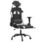 vidaXL Gaming-Stuhl mit Fußstütze Schwarz und Weiß Kunstleder vidaXL Gaming-Stuhl mit Fußstütze Schwarz und Weiß Kunstleder