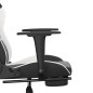 vidaXL Gaming-Stuhl mit Fußstütze Schwarz und Weiß Kunstleder vidaXL Gaming-Stuhl mit Fußstütze Schwarz und Weiß Kunstleder