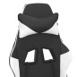 vidaXL Gaming-Stuhl mit Massage & Fußstütze Schwarz & Weiß Kunstleder vidaXL Gaming-Stuhl mit Massage & Fußstütze Schwarz & Weiß Kunstleder