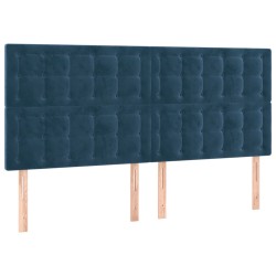 vidaXL Kopfteile 4 Stk. Dunkelblau 80x5x78/88 cm Samt