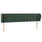 vidaXL Kopfteil mit Ohren Dunkelgrün 163x23x78/88 cm Samt vidaXL Kopfteil mit Ohren Dunkelgrün 163x23x78/88 cm Samt