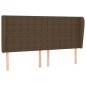 vidaXL Kopfteil mit Ohren Dunkelbraun 163x23x118/128 cm Stoff vidaXL Kopfteil mit Ohren Dunkelbraun 163x23x118/128 cm Stoff