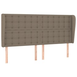 vidaXL Kopfteil mit Ohren Taupe 163x23x118/128 cm Stoff