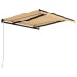 Einziehbare Markise Handbetrieben 300 x 250 cm Gelb und Weiß Einziehbare Markise Handbetrieben 300 x 250 cm Gelb und Weiß