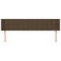 vidaXL Kopfteil mit Ohren Dunkelbraun 163x16x78/88 cm Stoff