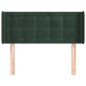 vidaXL Kopfteil mit Ohren Dunkelgrün 103x16x78/88 cm Samt