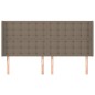 vidaXL Kopfteil mit Ohren Taupe 163x16x118/128 cm Stoff vidaXL Kopfteil mit Ohren Taupe 163x16x118/128 cm Stoff