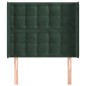 vidaXL Kopfteil mit Ohren Dunkelgrün 83x16x118/128 cm Samt vidaXL Kopfteil mit Ohren Dunkelgrün 83x16x118/128 cm Samt