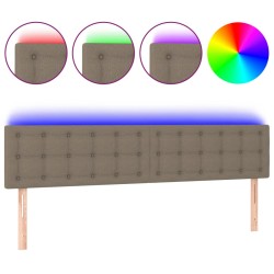 vidaXL LED Kopfteil Taupe 160x5x78/88 cm Stoff