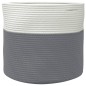 vidaXL Aufbewahrungskorb Grau und Weiß Ø40x35 cm Baumwolle vidaXL Aufbewahrungskorb Grau und Weiß Ø40x35 cm Baumwolle