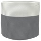 vidaXL Aufbewahrungskorb Grau und Weiß Ø40x35 cm Baumwolle vidaXL Aufbewahrungskorb Grau und Weiß Ø40x35 cm Baumwolle