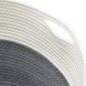 vidaXL Aufbewahrungskorb Grau und Weiß Ø40x35 cm Baumwolle vidaXL Aufbewahrungskorb Grau und Weiß Ø40x35 cm Baumwolle