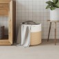 vidaXL Aufbewahrungskorb Beige und Weiß Ø40x35 cm Baumwolle vidaXL Aufbewahrungskorb Beige und Weiß Ø40x35 cm Baumwolle