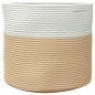 vidaXL Aufbewahrungskorb Beige und Weiß Ø40x35 cm Baumwolle vidaXL Aufbewahrungskorb Beige und Weiß Ø40x35 cm Baumwolle