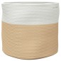 vidaXL Aufbewahrungskorb Beige und Weiß Ø40x35 cm Baumwolle vidaXL Aufbewahrungskorb Beige und Weiß Ø40x35 cm Baumwolle