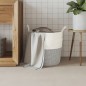vidaXL Aufbewahrungskorb Grau und Weiß Ø43x38 cm Baumwolle vidaXL Aufbewahrungskorb Grau und Weiß Ø43x38 cm Baumwolle