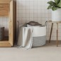 vidaXL Aufbewahrungskorb Grau und Weiß Ø51x33 cm Baumwolle vidaXL Aufbewahrungskorb Grau und Weiß Ø51x33 cm Baumwolle