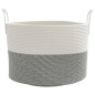 vidaXL Aufbewahrungskorb Grau und Weiß Ø51x33 cm Baumwolle vidaXL Aufbewahrungskorb Grau und Weiß Ø51x33 cm Baumwolle