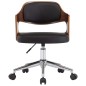 Drehbare Esszimmerstühle 6 Stk. Schwarz Bugholz und Kunstleder Drehbare Esszimmerstühle 6 Stk. Schwarz Bugholz und Kunstleder