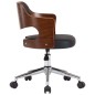 Drehbare Esszimmerstühle 6 Stk. Schwarz Bugholz und Kunstleder Drehbare Esszimmerstühle 6 Stk. Schwarz Bugholz und Kunstleder