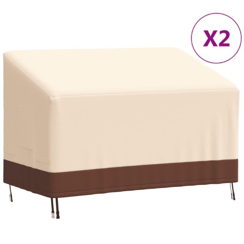 vidaXL Abdeckungen für 2-Sitzer-Bank 2 Stk. 132x71x56/81cm 600D Oxford vidaXL Abdeckungen für 2-Sitzer-Bank 2 Stk. 132x71x56/81cm 600D Oxford