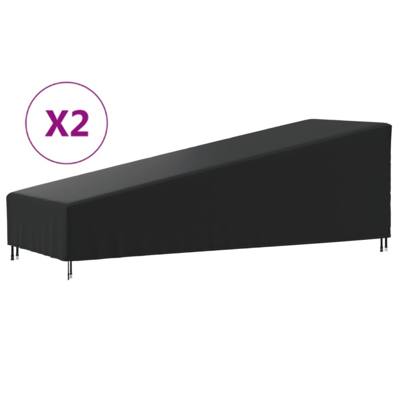 vidaXL Sonnenliegen-Abdeckungen 2 Stk. 203x81x25/63 cm 420D Oxford vidaXL Sonnenliegen-Abdeckungen 2 Stk. 203x81x25/63 cm 420D Oxford
