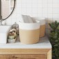 vidaXL Aufbewahrungskörbe 2 Stk. Beige und Weiß Ø28x28 cm Baumwolle vidaXL Aufbewahrungskörbe 2 Stk. Beige und Weiß Ø28x28 cm Baumwolle