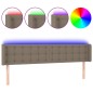 vidaXL LED Kopfteil Taupe 163x16x78/88 cm Stoff vidaXL LED Kopfteil Taupe 163x16x78/88 cm Stoff