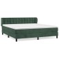 vidaXL Boxspringbett mit Matratze Dunkelgrün 160x200 cm Samt vidaXL Boxspringbett mit Matratze Dunkelgrün 160x200 cm Samt