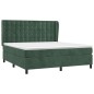 vidaXL Boxspringbett mit Matratze Dunkelgrün 160x200 cm Samt vidaXL Boxspringbett mit Matratze Dunkelgrün 160x200 cm Samt