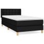 vidaXL Boxspringbett mit Matratze Schwarz 80x200 cm Stoff vidaXL Boxspringbett mit Matratze Schwarz 80x200 cm Stoff