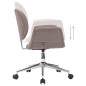 vidaXL Drehbarer Bürostuhl Taupe Stoff vidaXL Drehbarer Bürostuhl Taupe Stoff