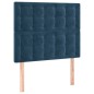 vidaXL Boxspringbett mit Matratze & LED Dunkelblau 80x200 cm Samt