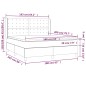 vidaXL Boxspringbett mit Matratze & LED Dunkelblau 160x200 cm Samt vidaXL Boxspringbett mit Matratze & LED Dunkelblau 160x200 cm Samt