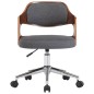 vidaXL Esszimmerstühle 2 Stk. Drehbar Grau Bugholz und Stoff vidaXL Esszimmerstühle 2 Stk. Drehbar Grau Bugholz und Stoff