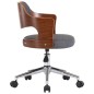 vidaXL Esszimmerstühle 2 Stk. Drehbar Grau Bugholz und Stoff vidaXL Esszimmerstühle 2 Stk. Drehbar Grau Bugholz und Stoff