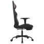 vidaXL Gaming-Stuhl mit Fußstütze Schwarz und Taupe Stoff vidaXL Gaming-Stuhl mit Fußstütze Schwarz und Taupe Stoff