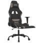 vidaXL Gaming-Stuhl mit Fußstütze Schwarz und Taupe Stoff vidaXL Gaming-Stuhl mit Fußstütze Schwarz und Taupe Stoff