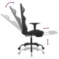 vidaXL Gaming-Stuhl mit Fußstütze Schwarz und Taupe Stoff vidaXL Gaming-Stuhl mit Fußstütze Schwarz und Taupe Stoff