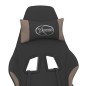 vidaXL Gaming-Stuhl mit Fußstütze Schwarz und Taupe Stoff vidaXL Gaming-Stuhl mit Fußstütze Schwarz und Taupe Stoff
