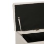 vidaXL Bank mit Staufach 116 cm Creme Polyester vidaXL Bank mit Staufach 116 cm Creme Polyester